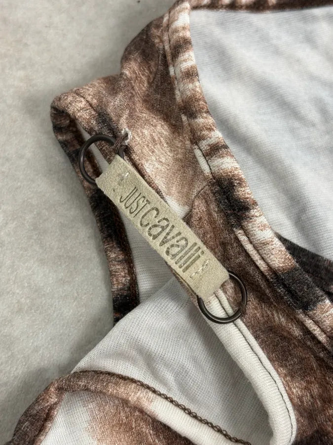 2000s Cavalli Beige Gradiant Leopard Dress jolFBeQ 6