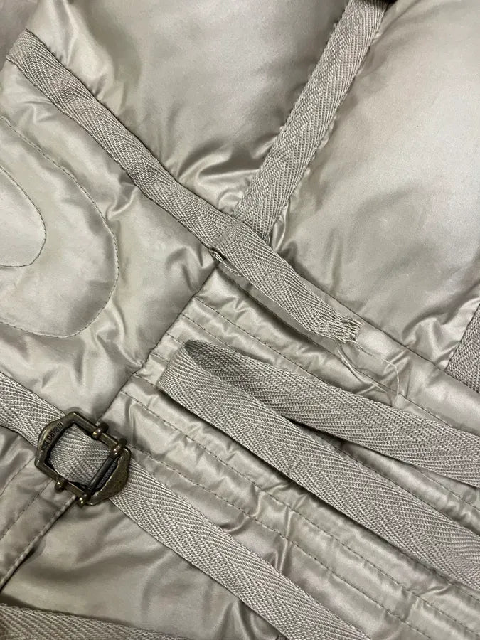 2000s Cavalli Beige Harness Puffer Bondage Jacket rhJlAIu 10