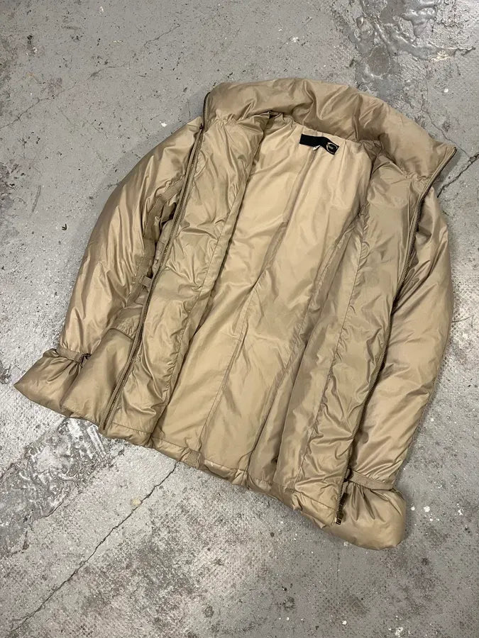2000s Cavalli Beige Harness Puffer Bondage Jacket rhJlAIu 5