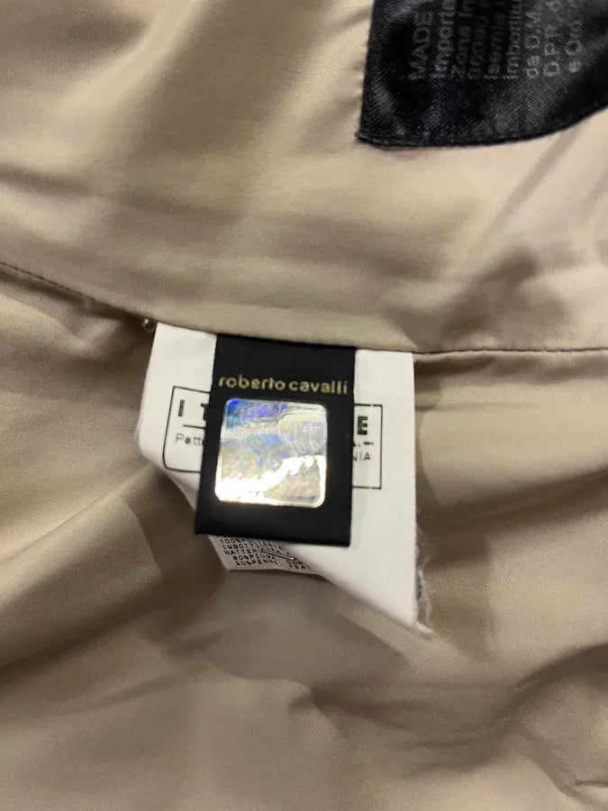 2000s Cavalli Beige Harness Puffer Bondage Jacket rhJlAIu 8