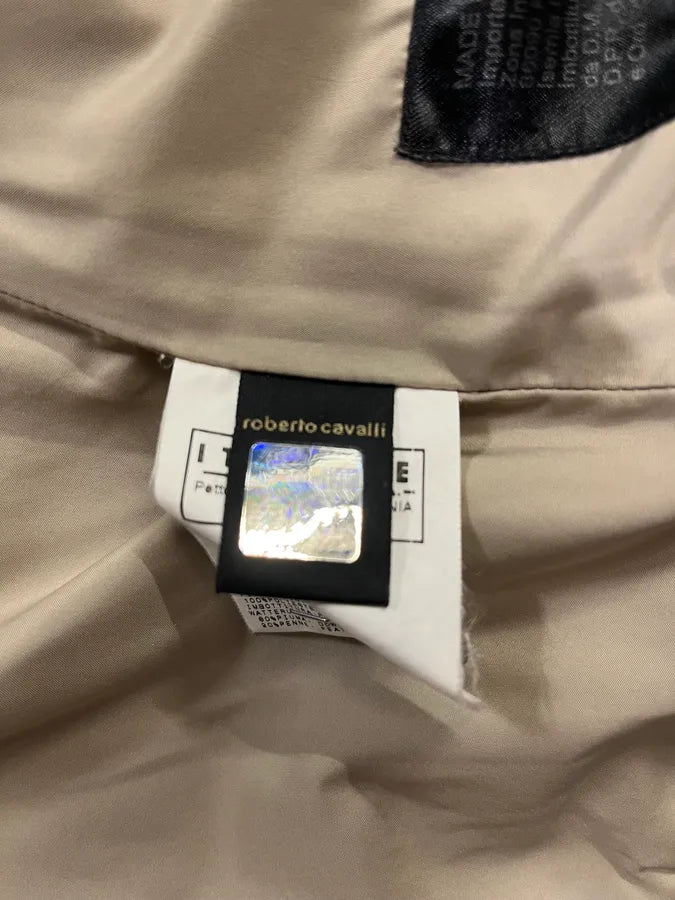 2000s Cavalli Beige Harness Puffer Bondage Jacket (S) rhJlAIu 8