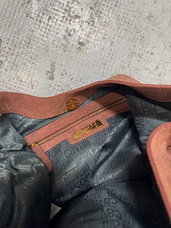 2000s Cavalli Beige Leather Fringe Handle Bag HnWJxdA 7