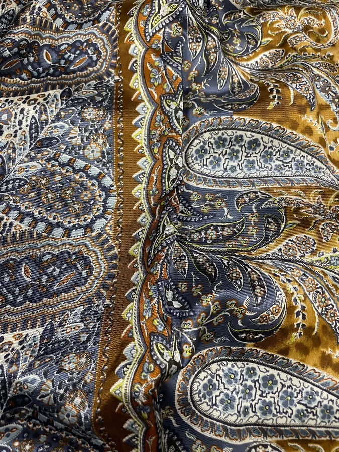 2000s Cavalli Beige Tribal Fur Collar Velvet Jacket (M/L) 7