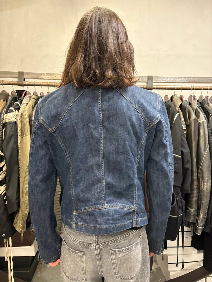 2000s Cavalli Biker Denim Jacket PztZNbH 2