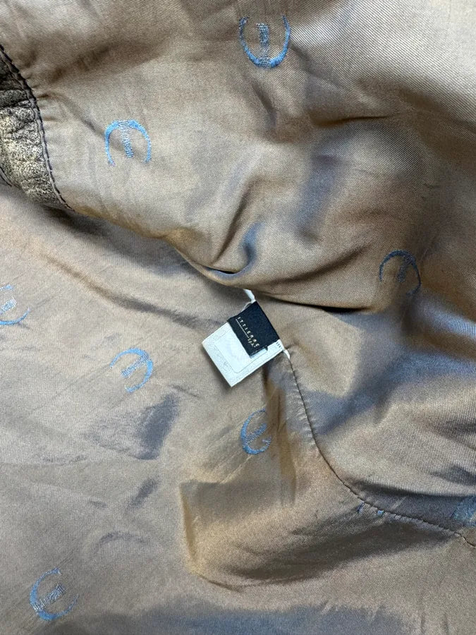 2000s Cavalli Biker Grey Brown Eroded Leather Jacket kYAqRik 10