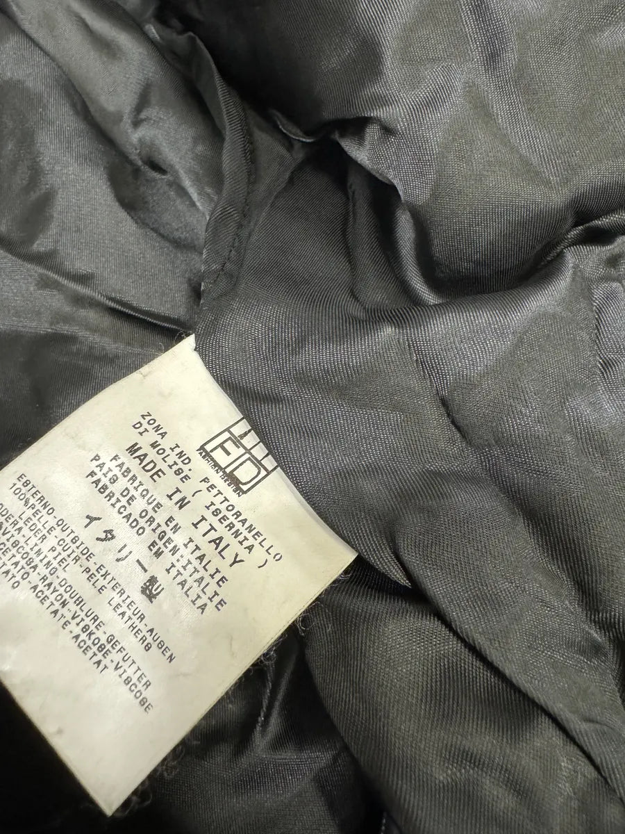 2000s Cavalli Black & Brown Fur Effect Distressed Blazer  (S) 12