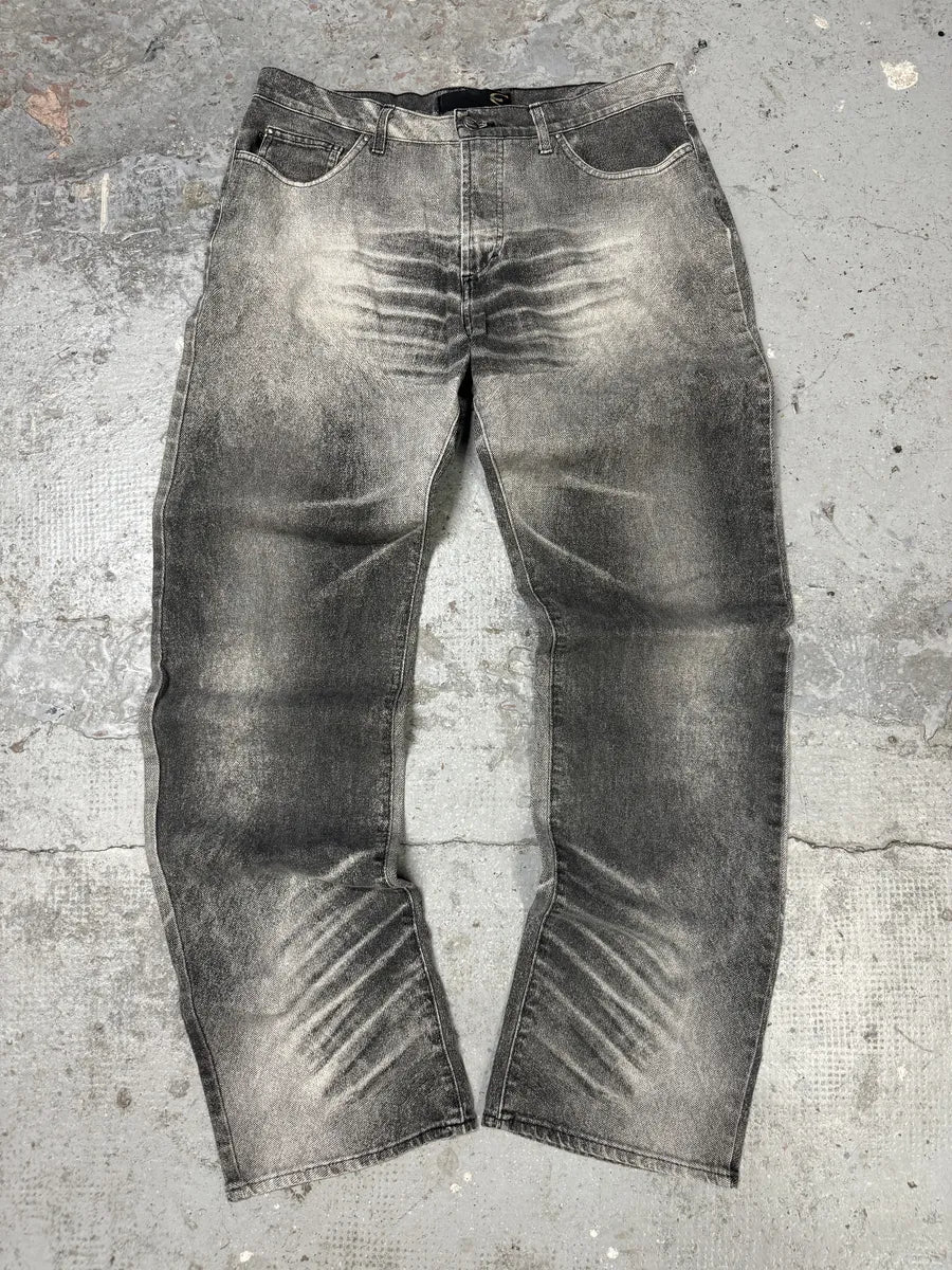 2000s Cavalli Black & White Eroded Pants PkXZUTY 1