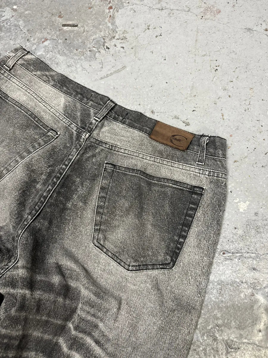 2000s Cavalli Black & White Eroded Pants PkXZUTY 4