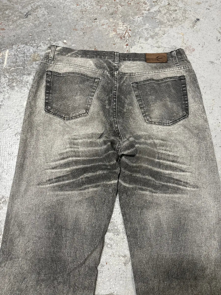 2000s Cavalli Black & White Eroded Pants PkXZUTY 5