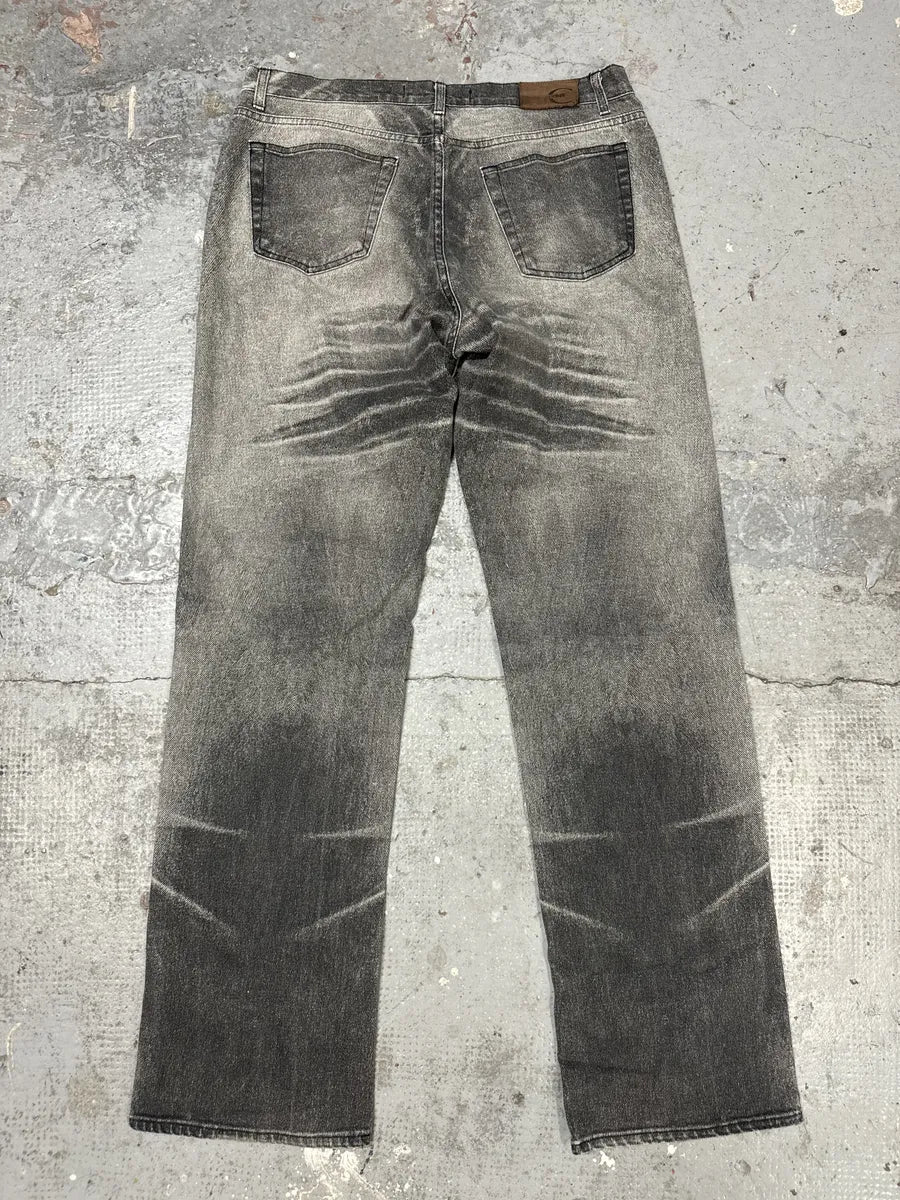 2000s Cavalli Black & White Eroded Pants PkXZUTY 6