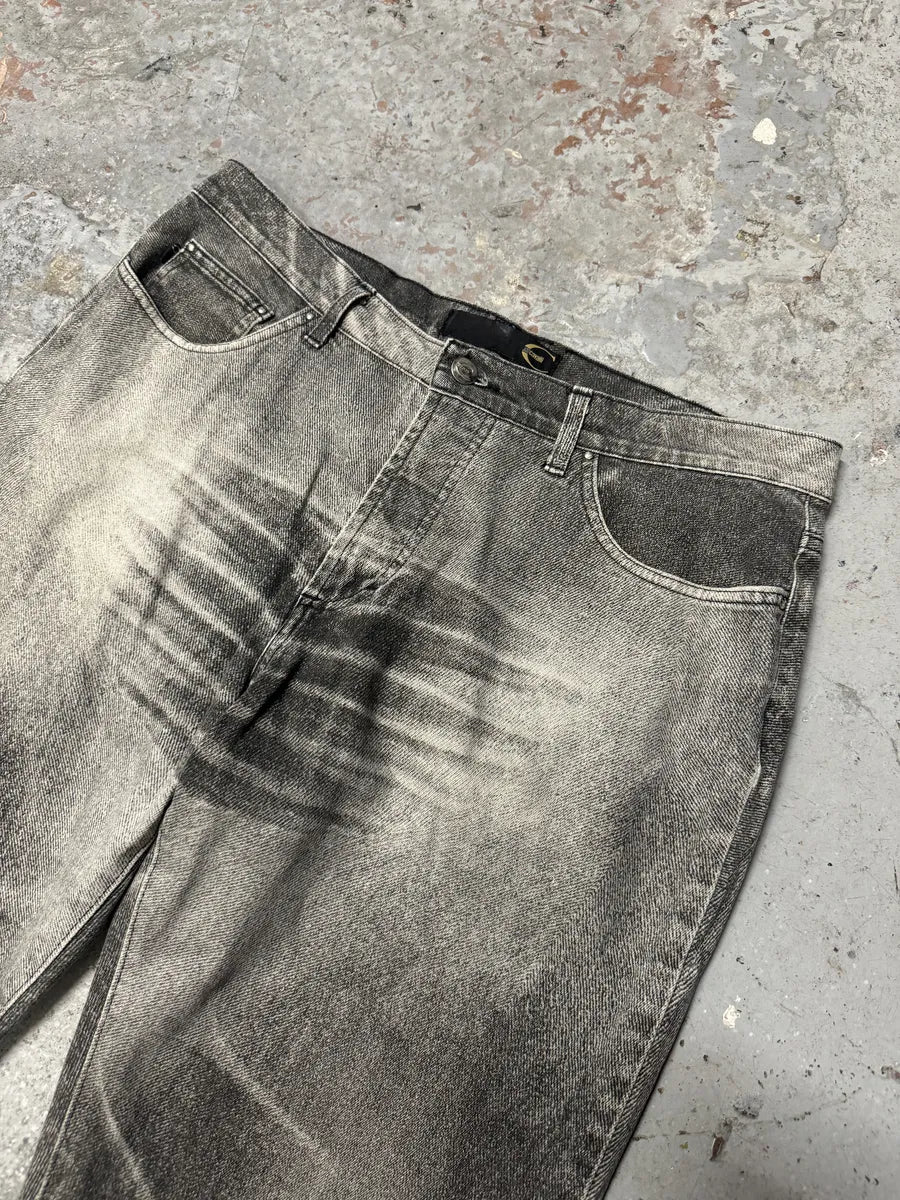 2000s Cavalli Black & White Eroded Pants PkXZUTY 7