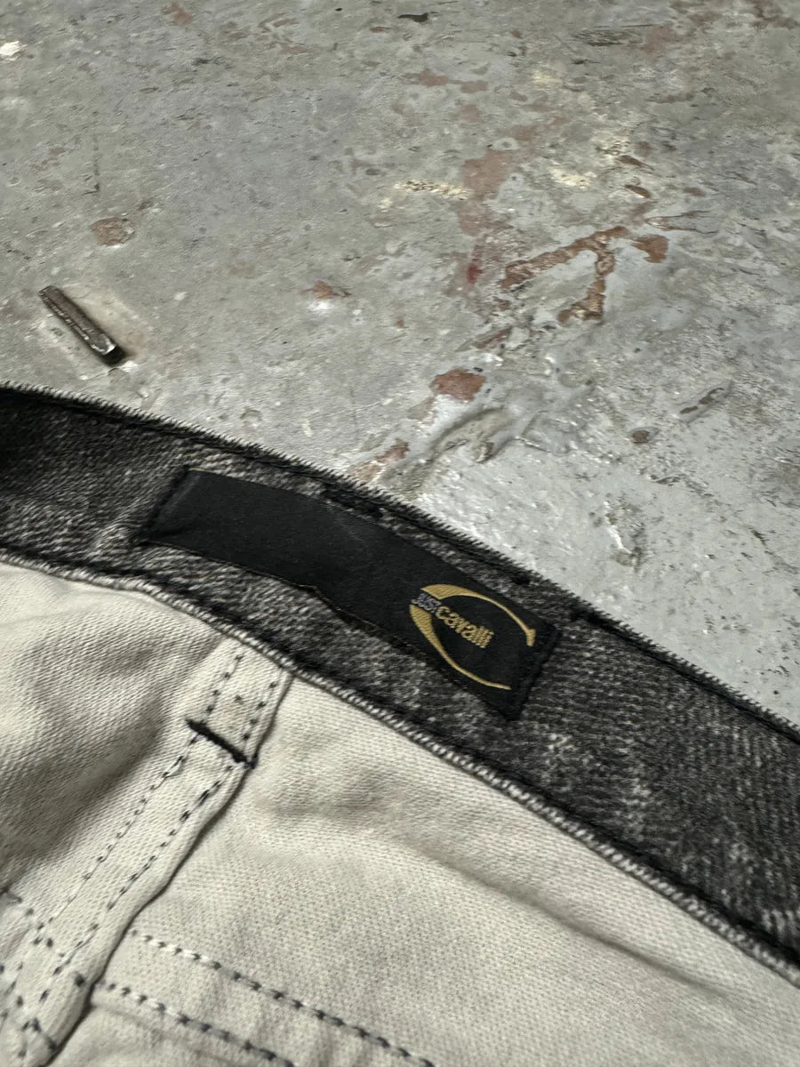 2000s Cavalli Black & White Eroded Pants PkXZUTY 9