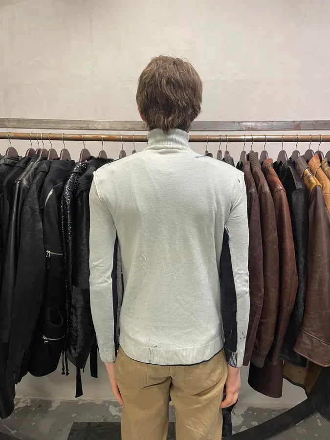 2000s Cavalli Black & White Irregular Effect Turtleneck (S) XvjMNit 2