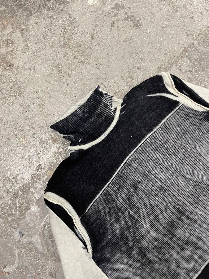 2000s Cavalli Black & White Irregular Effect Turtleneck (S) XvjMNit 4
