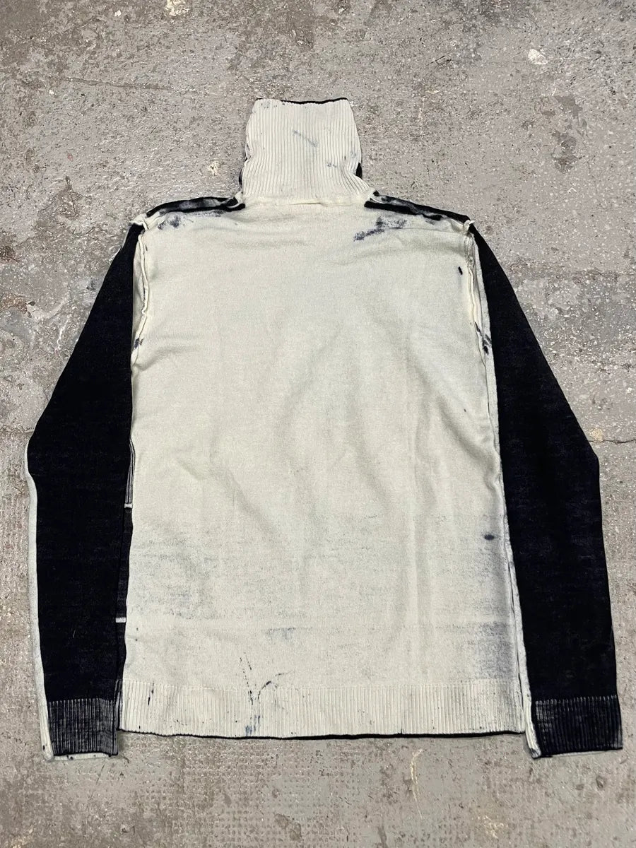 2000s Cavalli Black & White Irregular Effect Turtleneck (S) XvjMNit 5