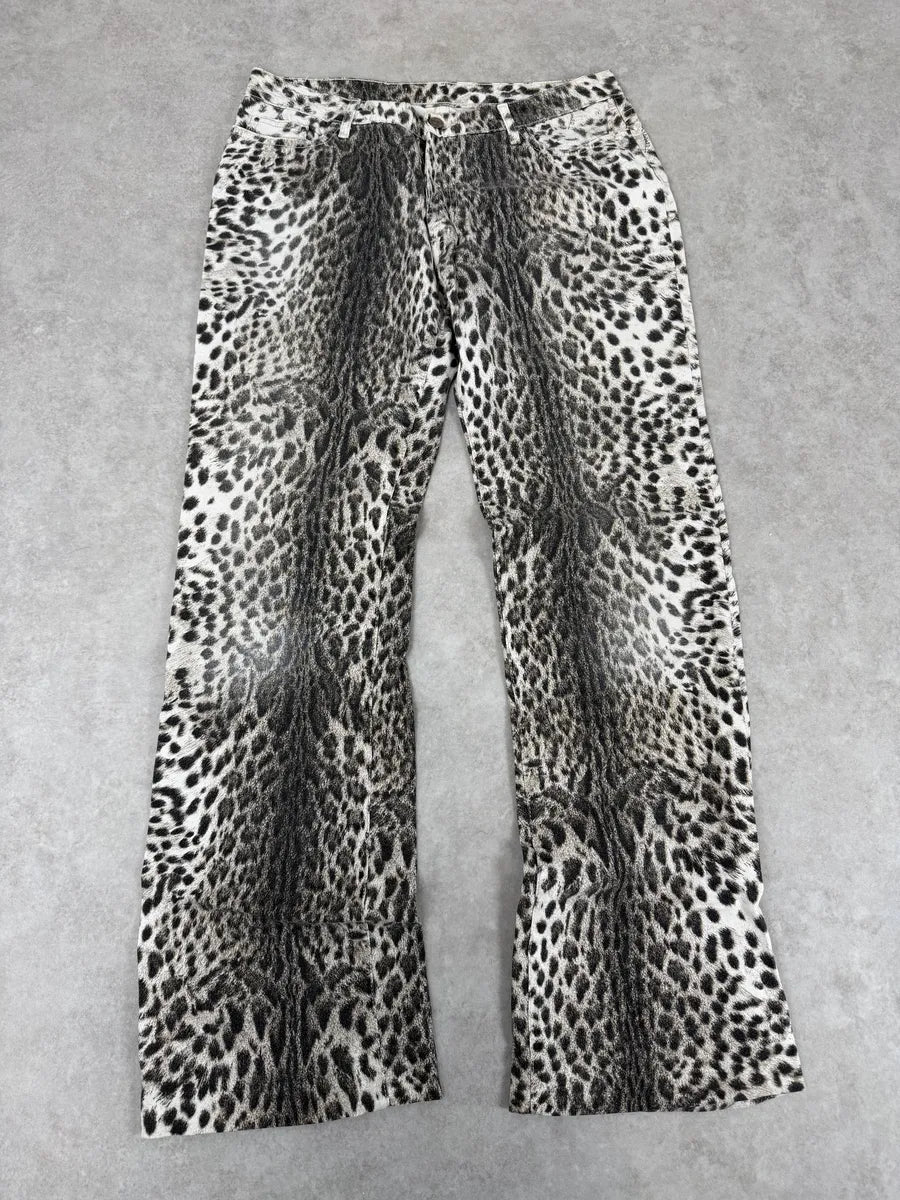 2000s Cavalli Black & White Leopard Pants AGnieBX 0