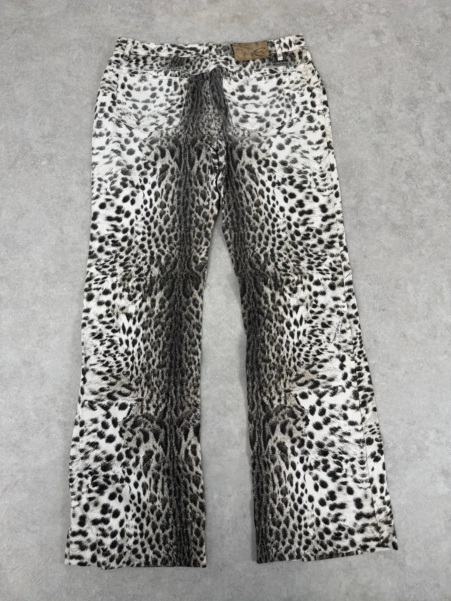 2000s Cavalli Black & White Leopard Pants AGnieBX 1
