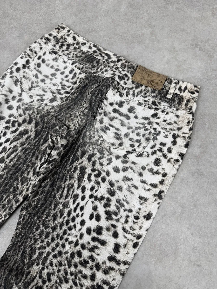 2000s Cavalli Black & White Leopard Pants AGnieBX 10