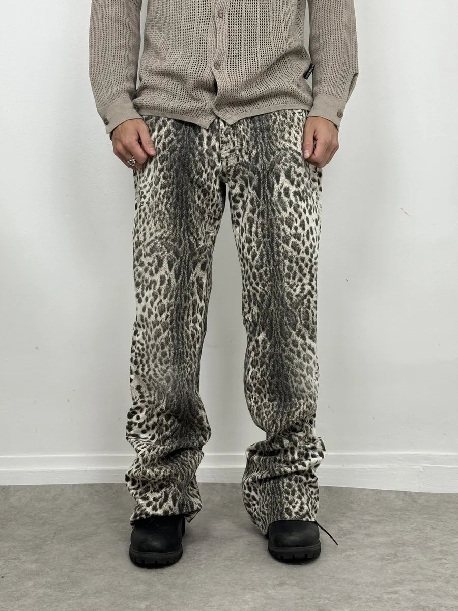 2000s Cavalli Black & White Leopard Pants AGnieBX 4