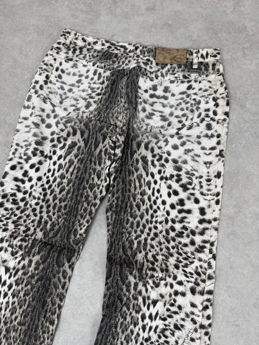 2000s Cavalli Black & White Leopard Pants AGnieBX 6