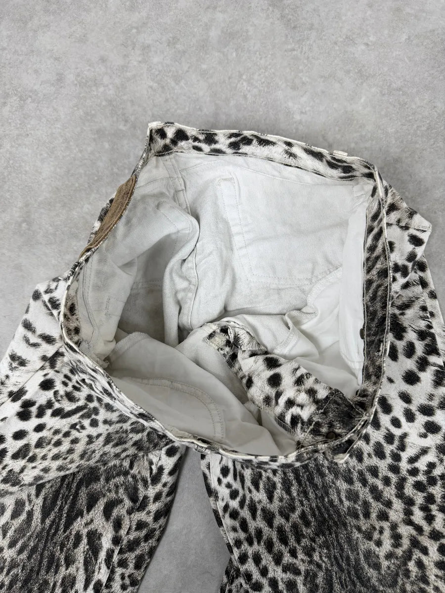 2000s Cavalli Black & White Leopard Pants AGnieBX 8