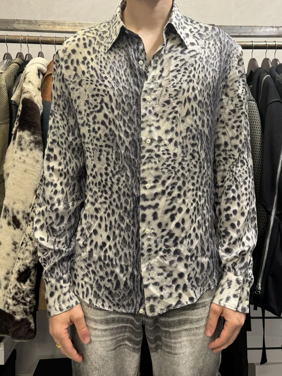 2000s Cavalli Black & White Leopard Print Shirt VEjeOzk 2