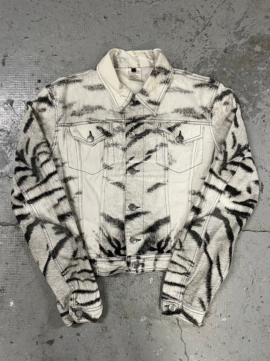 2000s Cavalli Black & White Light Safari Zebra Cropped Jacket (M/L) DManpcS 0