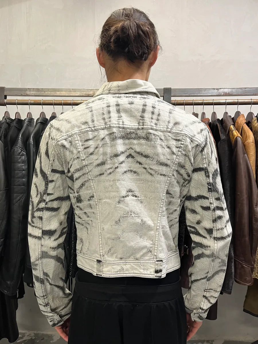 2000s Cavalli Black & White Light Safari Zebra Cropped Jacket (M/L) DManpcS 2