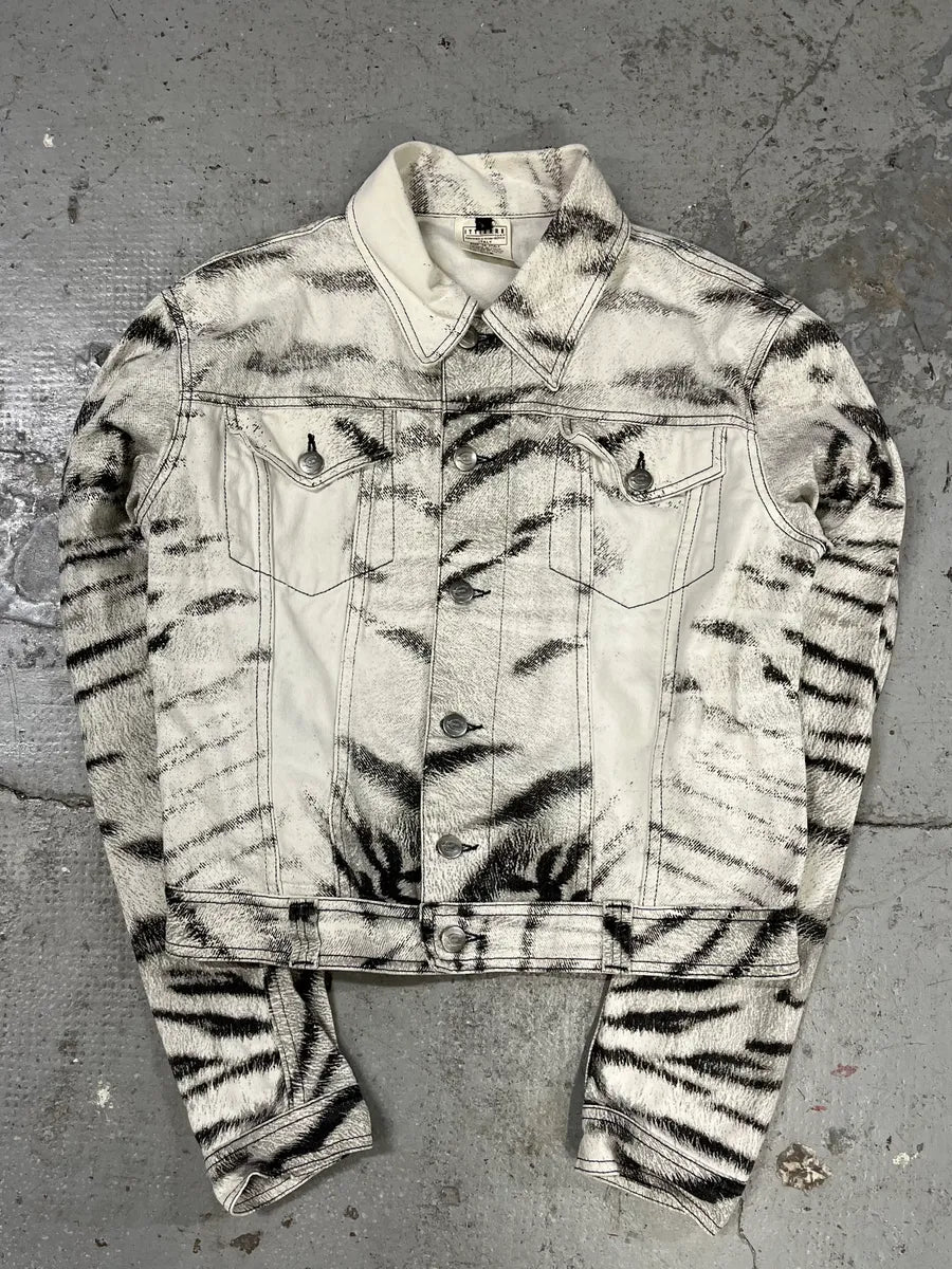 2000s Cavalli Black & White Light Safari Zebra Cropped Jacket (M/L) DManpcS 4