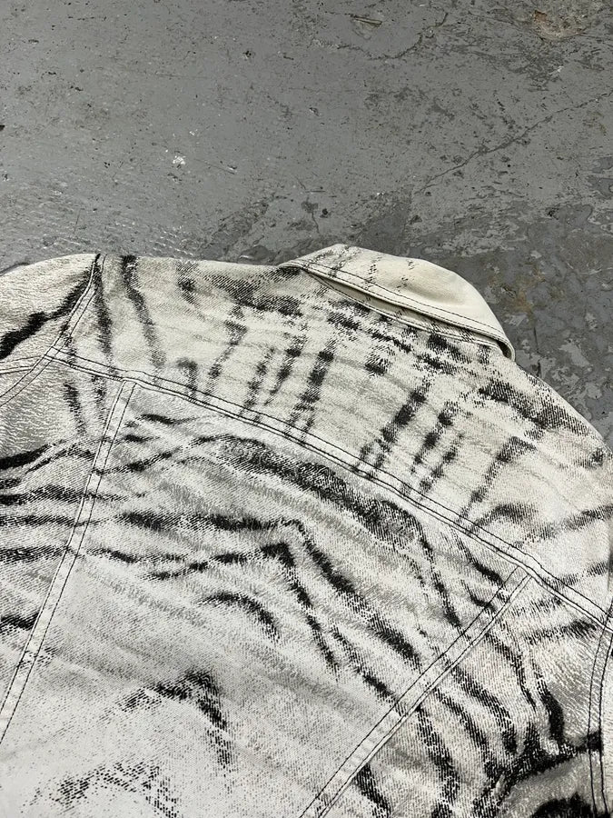 2000s Cavalli Black & White Light Safari Zebra Cropped Jacket (M/L) DManpcS 7