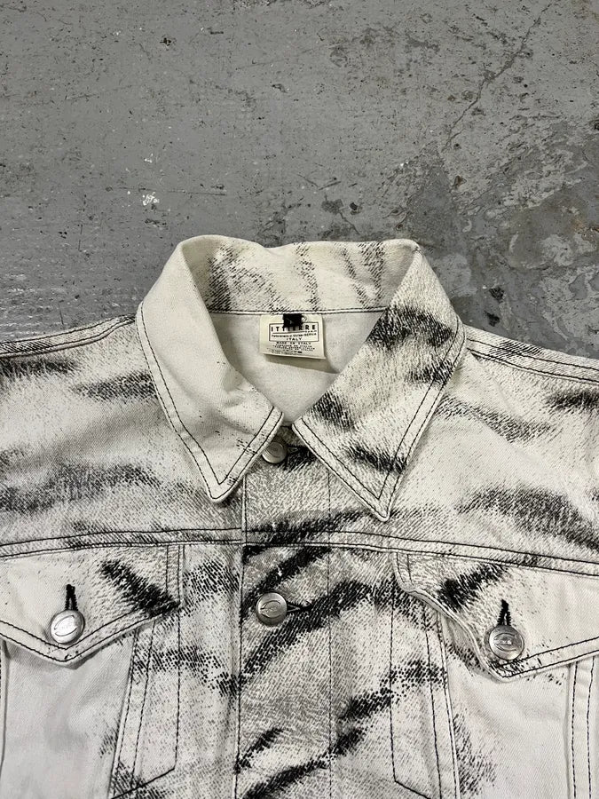 2000s Cavalli Black & White Light Safari Zebra Cropped Jacket (M/L) DManpcS 8