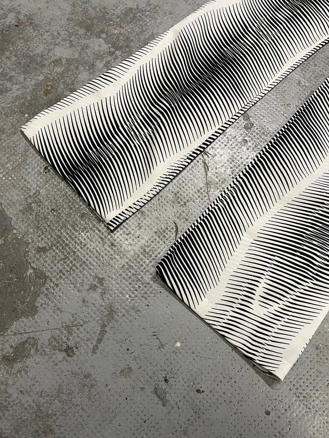 2000s Cavalli Black & White Lines Pants (S) kbzQqxw 7