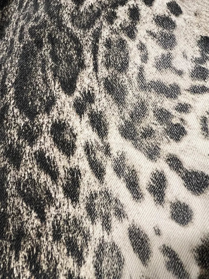 2000s Cavalli Black & White Panther Pants (L) 3