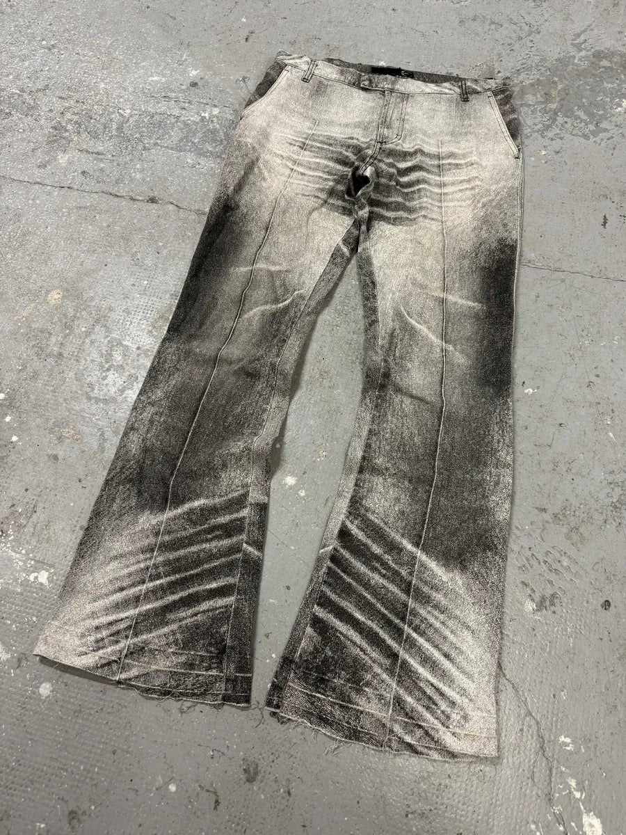 2000s Cavalli Black & White Rebel Obscure Pants YSQsevo 2