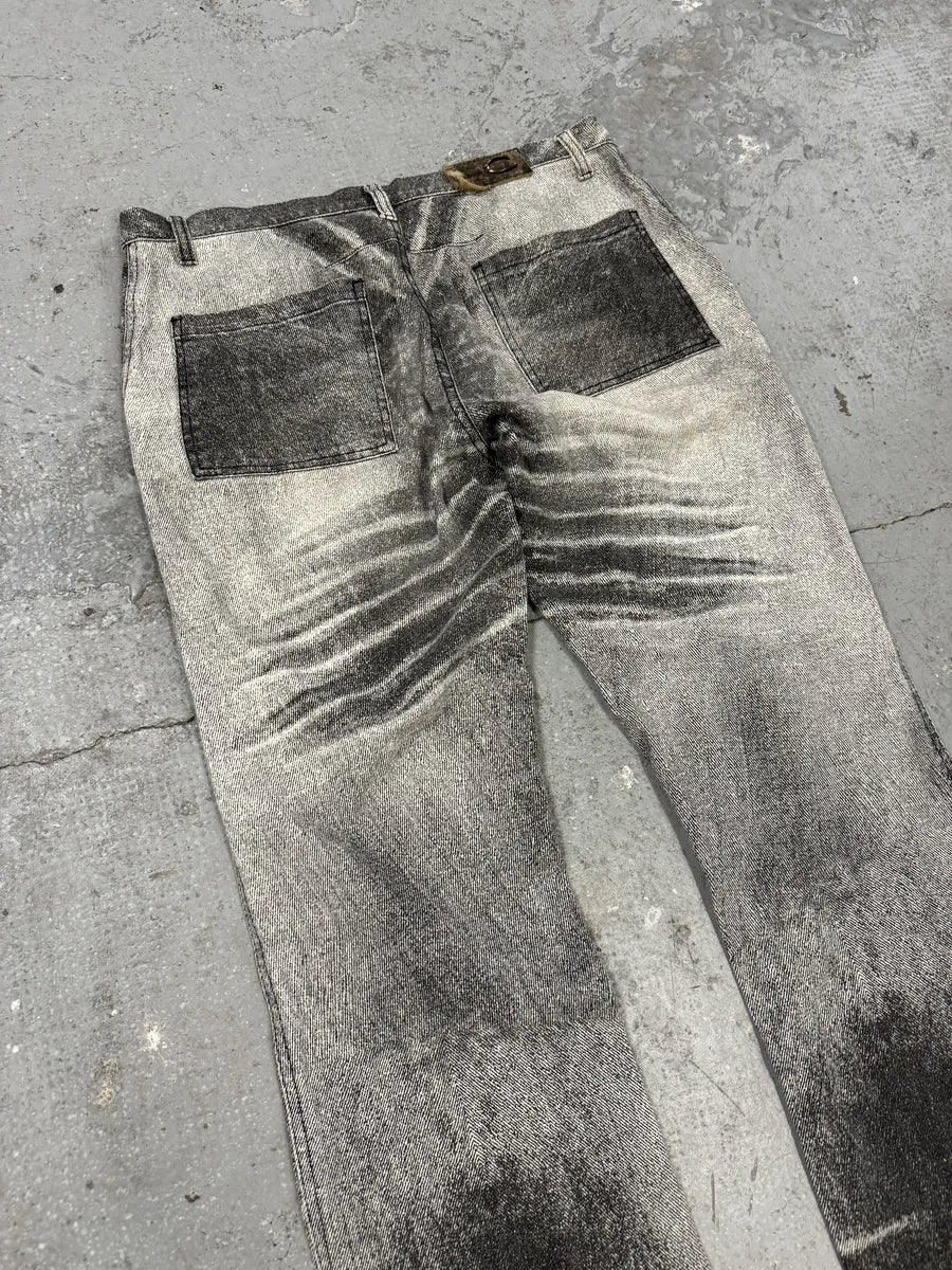 2000s Cavalli Black & White Rebel Obscure Pants YSQsevo 3