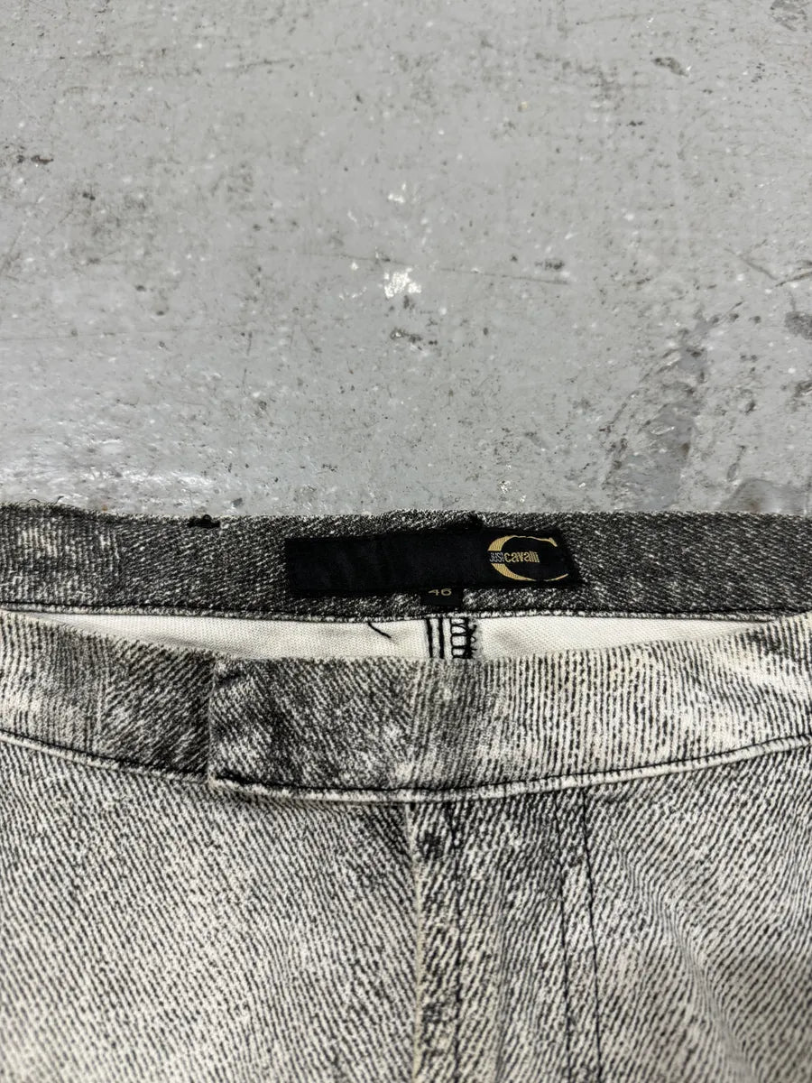2000s Cavalli Black & White Rebel Obscure Pants YSQsevo 4