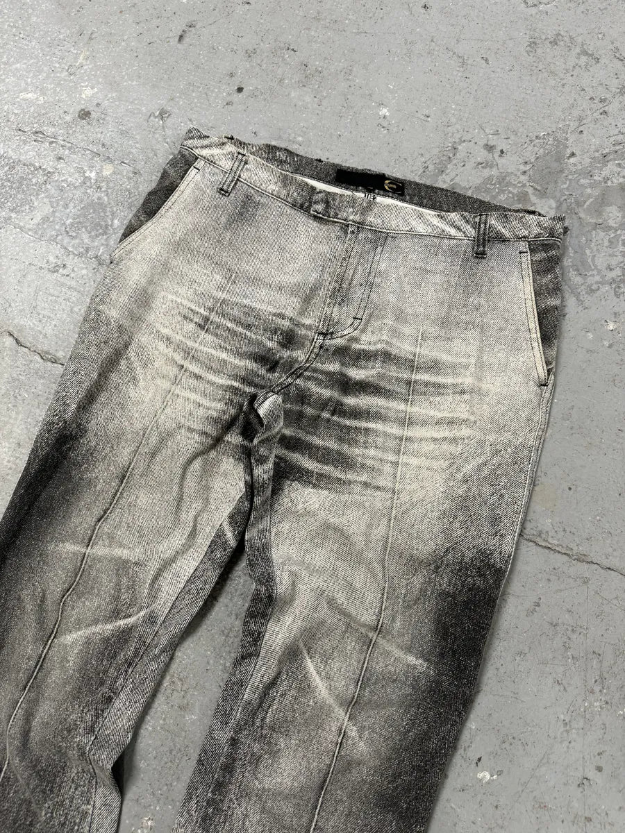 2000s Cavalli Black & White Rebel Obscure Pants YSQsevo 5