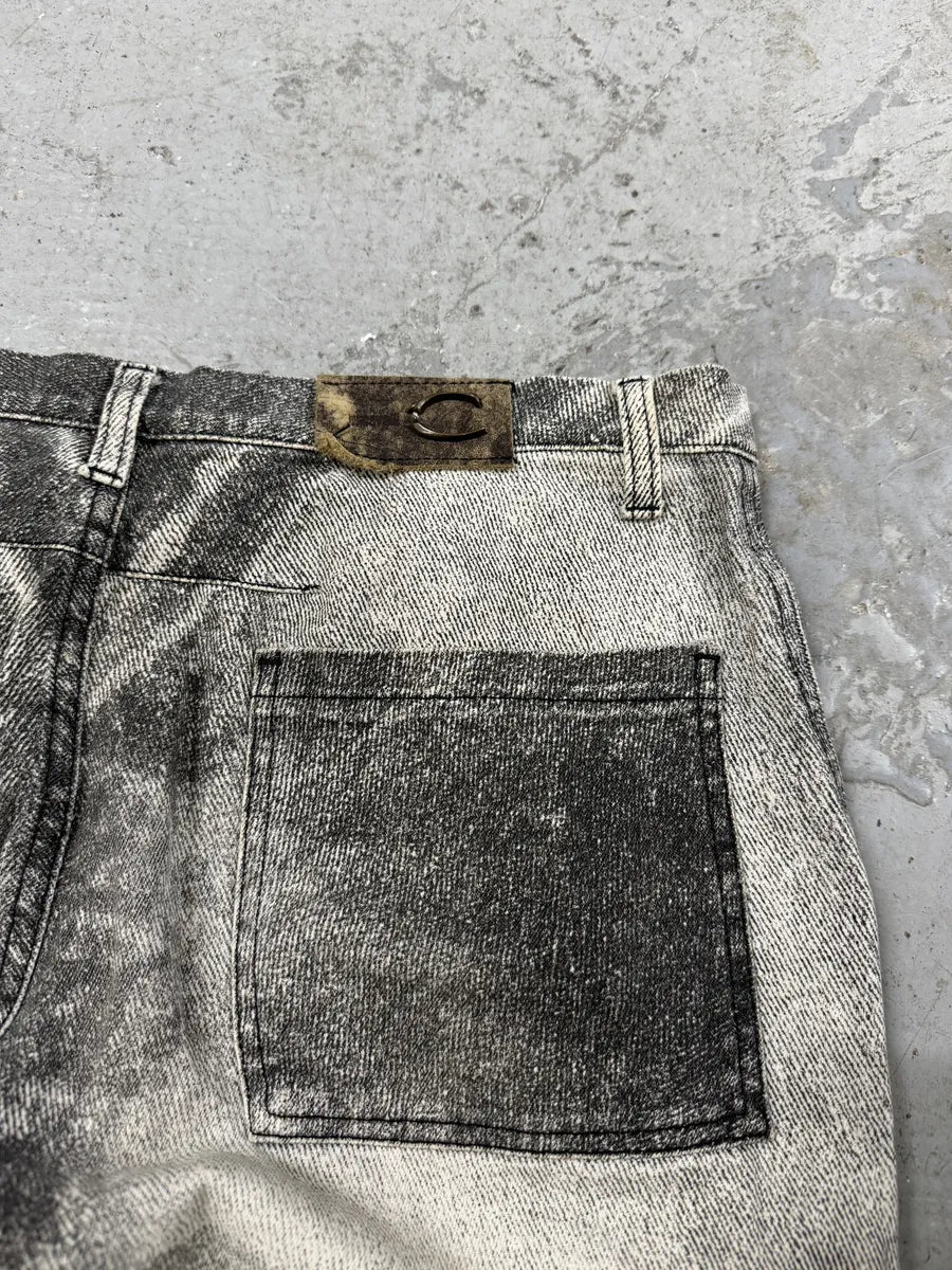 2000s Cavalli Black & White Rebel Obscure Pants YSQsevo 8