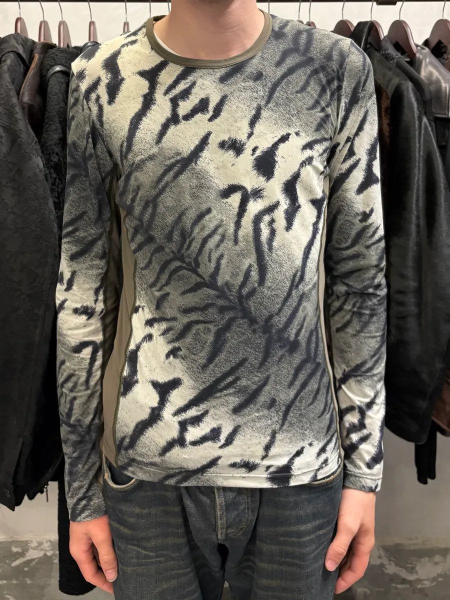 2000s Cavalli Black & White Safari Longsleeves (S) zyvTYOH 1