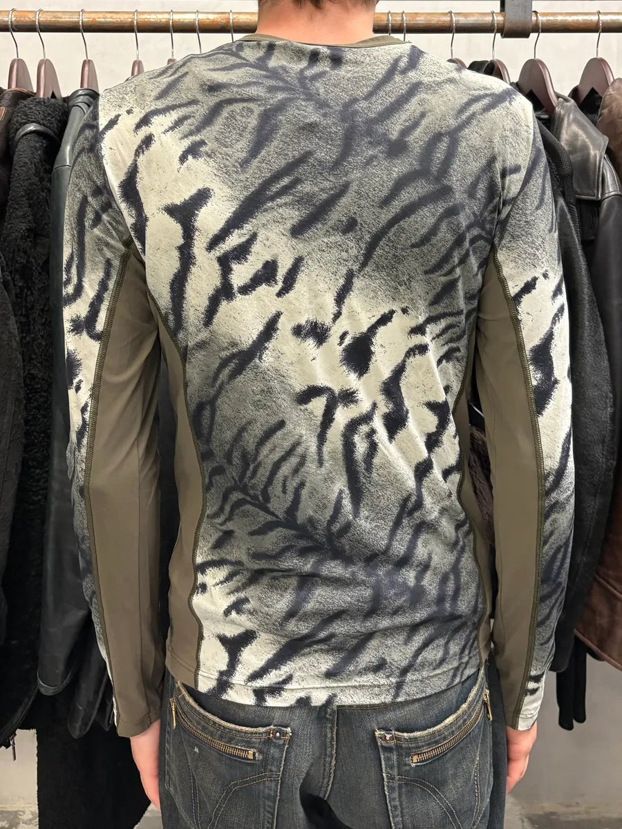 2000s Cavalli Black & White Safari Longsleeves (S) zyvTYOH 2