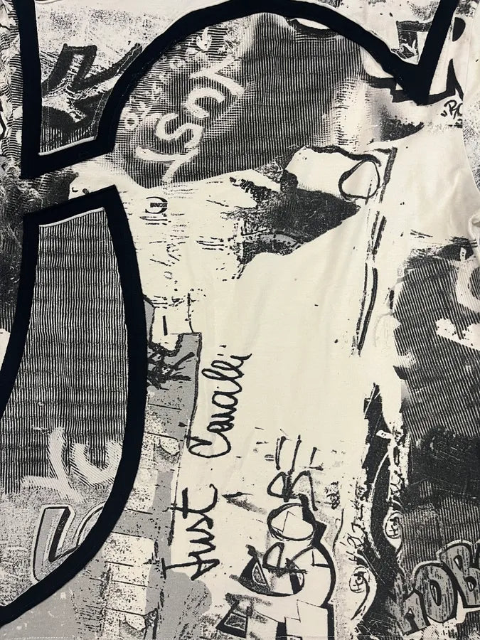 2000s Cavalli Black & White Tagged T-Shirt wLPyEfl 5