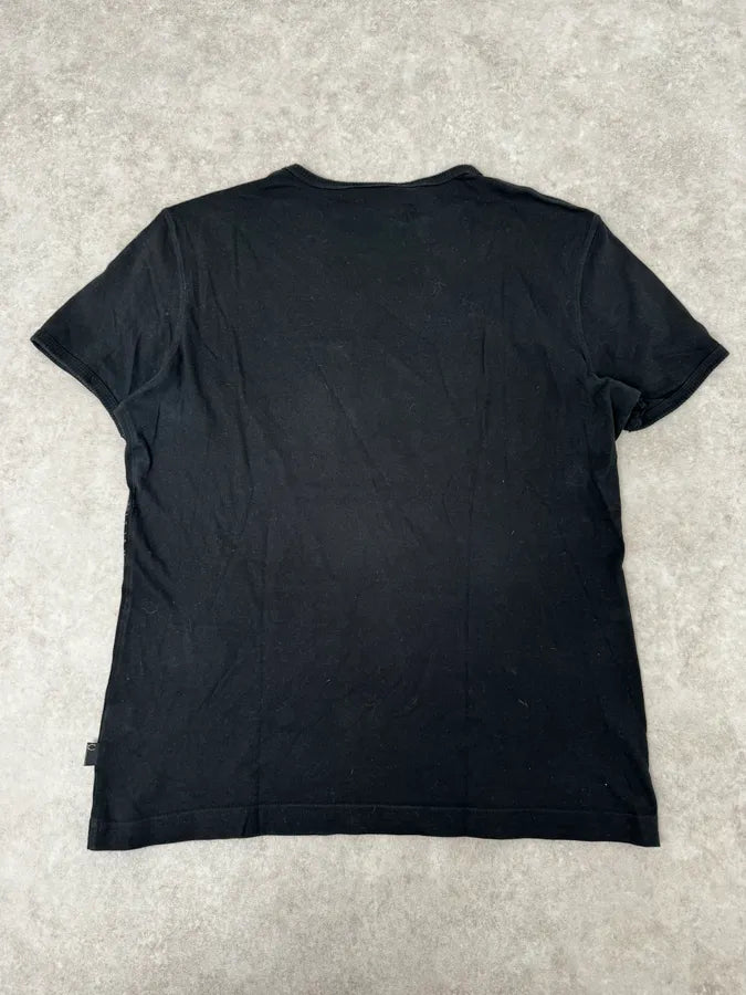 2000s Cavalli Black Blue Birds Print T-Shirt lFUEGDv 3