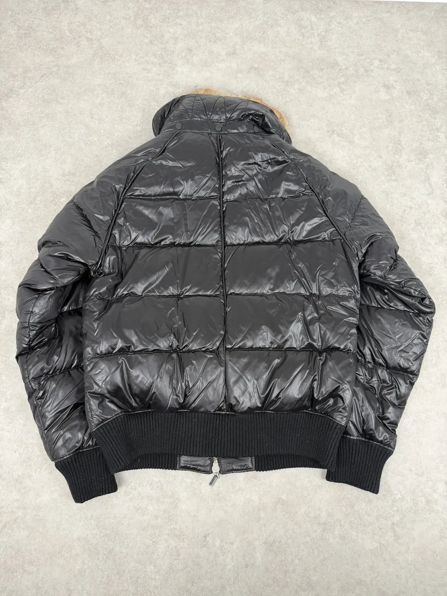 2000s Cavalli Black British Puffer Jacket with Fur Collar vblfBAM 5