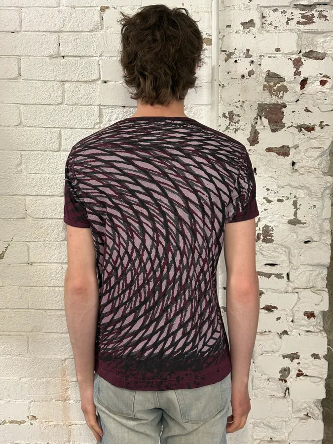 2000s Cavalli Bordeaux & Black Cherub T-Shirt HMSudwE 2