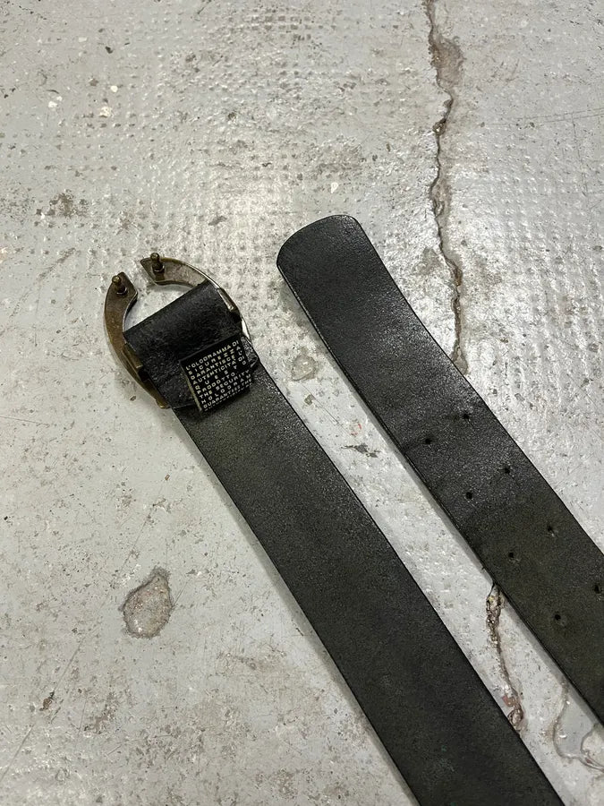 2000s Cavalli Black Cracked Leather Belt GCqVJhe 8