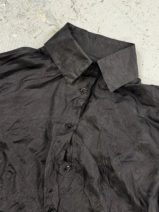AW2003 Cavalli Black Crinkled Shirt ILWqhxX 7