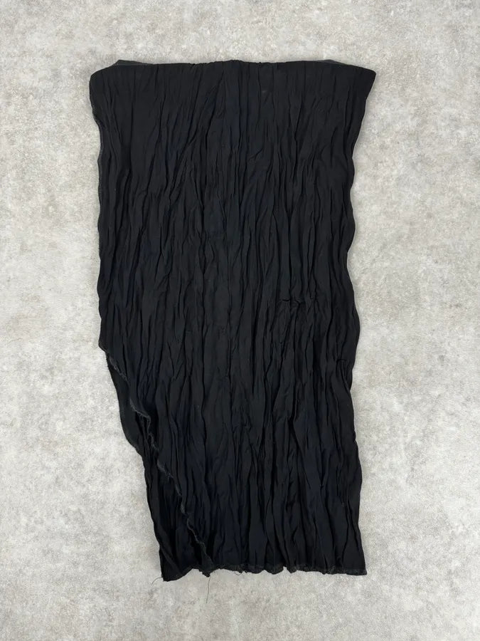 2000s Cavalli Black Crinkled Split Nylon Skirt ZnTnKnP 3