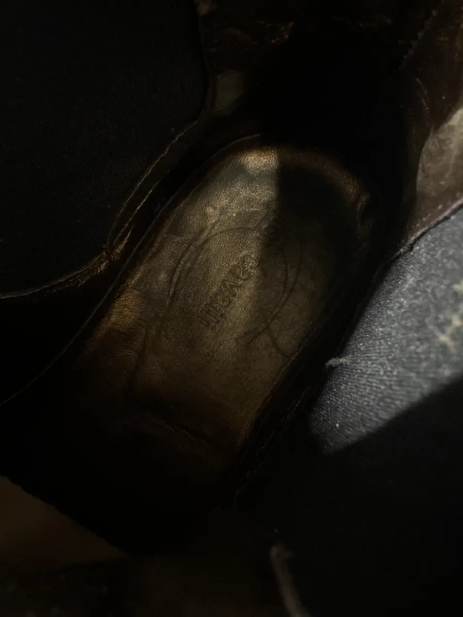 2000s Cavalli Black Crocodile Effect Leather Boots fIWQGPi 8