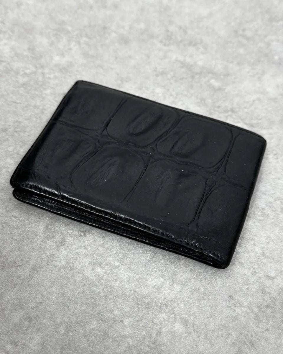 2000s Cavalli Black Crocodile Effect Leather Wallet AKtenxo 2