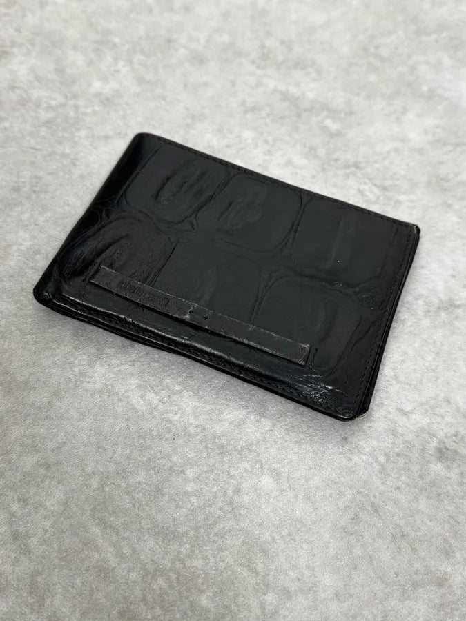 2000s Cavalli Black Crocodile Effect Leather Wallet AKtenxo 3